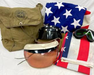 Vintage Militaria Backpack, US Flags And More