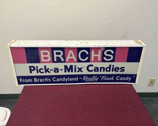 vintage Brachs PickaMix candies lighted advertising display sign