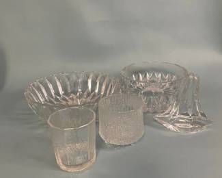 Iittala Ultima Thule Whiskey Glasses, Daum France Crystal Sailboat, Federal Glass Pair