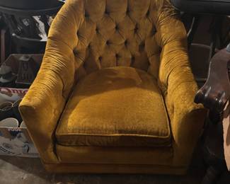Velvet arm chair
