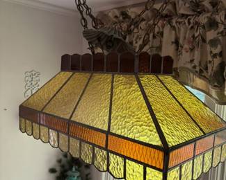 Colored glass chandelier