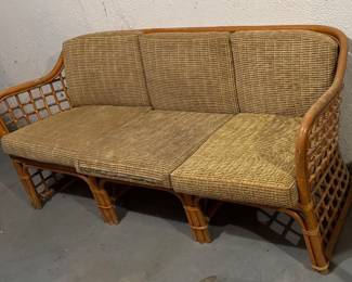Rattan & bamboo sofa