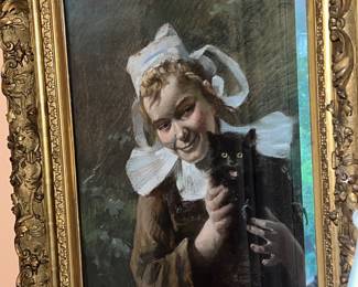 Gabriel Edouard Thurner, Girl with Kitten