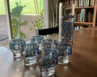 1970s tumbler and glasses