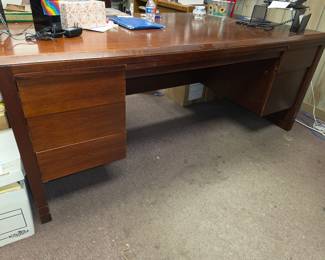 Solid mahogany executive desk