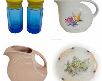 Cobalt S&P, KnowlesPitcher, Fiesta Ware Pitcher, Germany Porcelain
