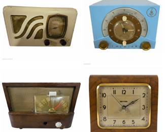 '39 Philco Radio, '53 & '42 Emerson Radio, Ingraham Clock,