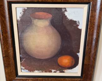 Framed Oil Painting - 16.5x15.5