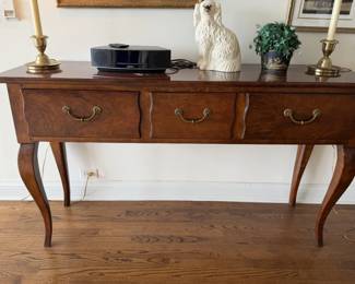 Walnut Console Table - 66x20x36