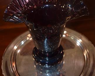 Amethyst Ruffled Vase
