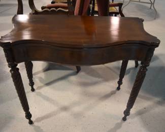 Antique Game Table Closed Up