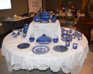 Antique and Vintage Blue and White Transfer Ware