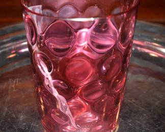 Cranberry Glass Tumbler