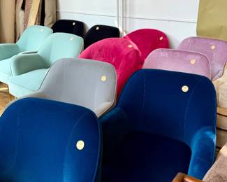 Like new fabric chairs, all in sets of two but sold separately