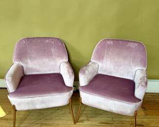 Lavender velvet chairs