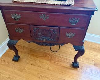 Chippendale-style mahogany lowboy