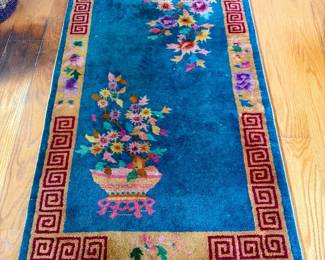 antique Art Deco Chinese wool rug