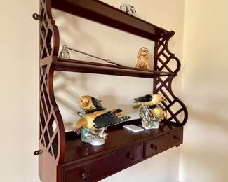 Chinese Chippendale-style wall shelf