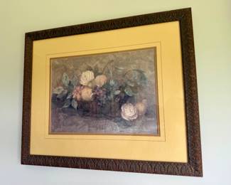 Bountiful Fruit and Roses" framed art print by Albena Hristova