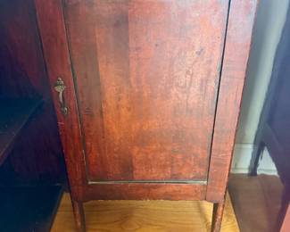 Antique wooden single-door cabinet 