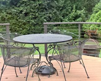 Wrought Iron Patio and fire pit