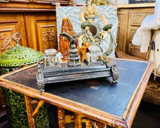 Antique bamboo table
