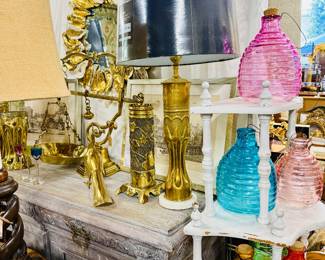 Trench art lamps, wasp catchers