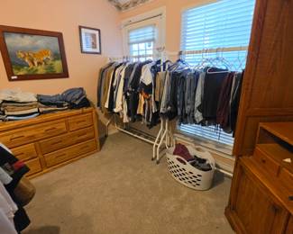 Mens clothes, bedroom furniture
