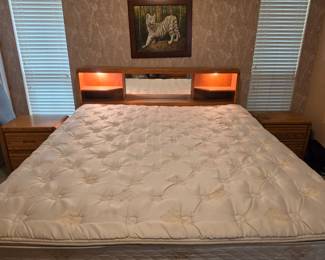 Oak King bed with mattress