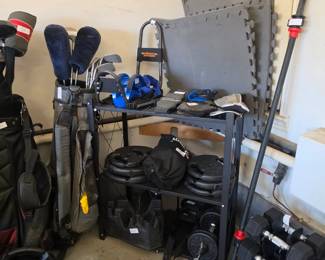 Weights, Gold clubs,