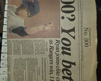 Nolan Ryan newspaper