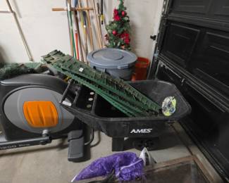 Garden cart, landscape edge, tools