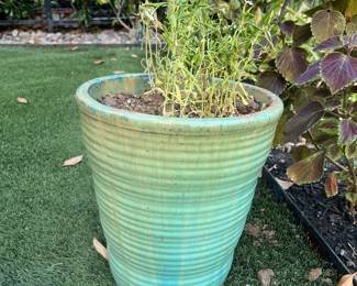 Awesome, large green ceramic planter