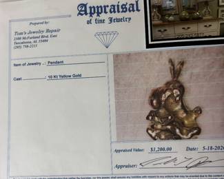 Appraised at $1250, available for $800