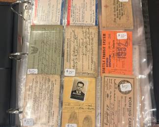 Ephemera ID/Membership Cards