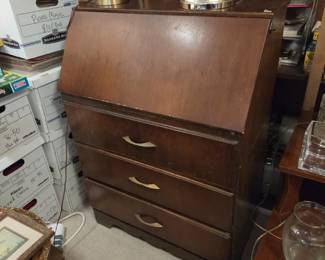 Slant front secretary desk