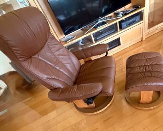 Ekornes Stressless chair and ottoman