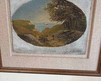 Antique oil 1879  Isle of Wight
