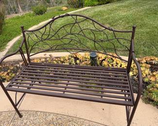 Bench with bird accents