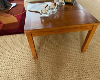 Clean line  teak end tables 