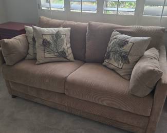 Tan Love seat Hideabed
