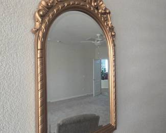 Gold wall mirror