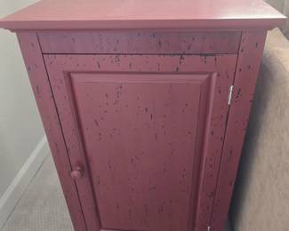 Red end tables pair/ and matching tables