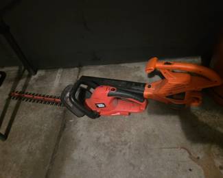 Black and Decker electric hedge trimmer.