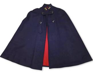 WWIIEra Brucks Navy Blue Red Wool Nurses Cape