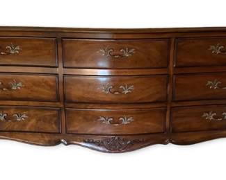 White Furniture Co. French Provincial Style Wooden 9Drawer Dresser