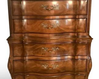 White Furniture Co. French Provincial Style Wooden Highboy Dresser