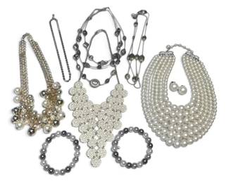 Pearlescent SilverToned Jewelry