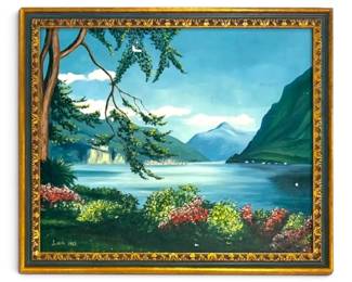 1963 Serene Alpine Lake Oil Painting, Signed by Local Artist
