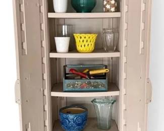 Rubbermaid Storage Cabinet w Gardening Supplies